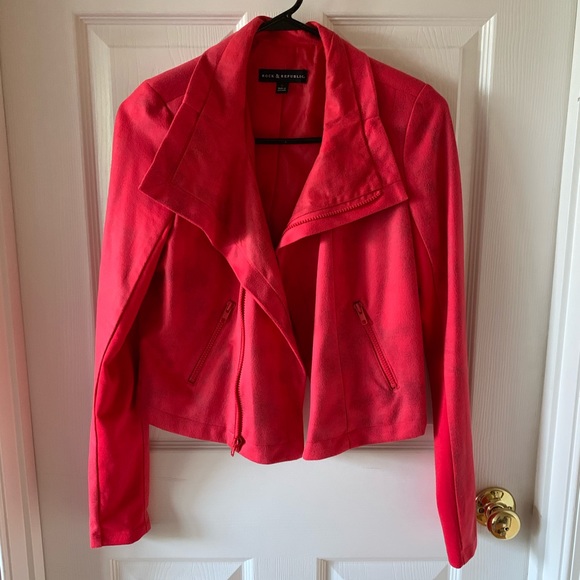 Rock & Republic Jackets & Blazers - Faux Suede Moto Jacket